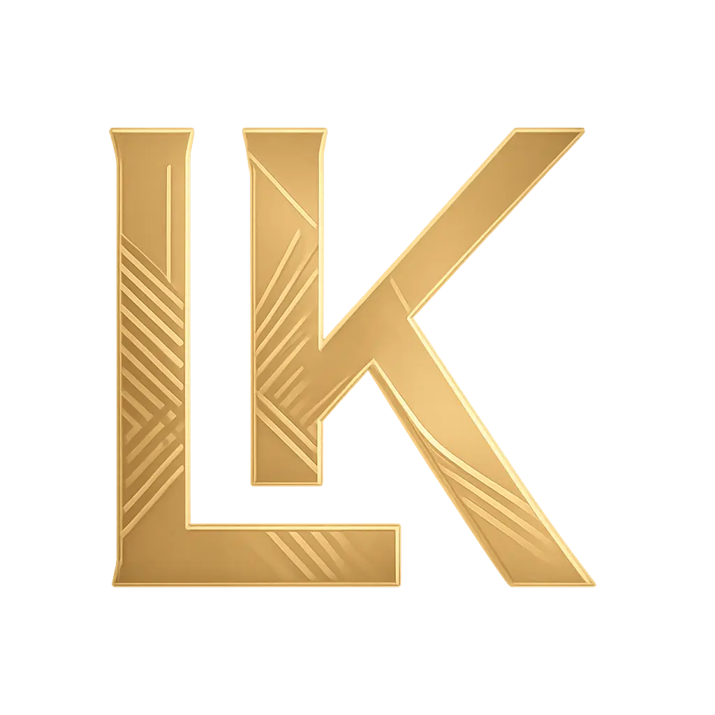 Gouden LK-monogram van DJ La Klein